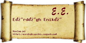 Eördögh Enikő névjegykártya